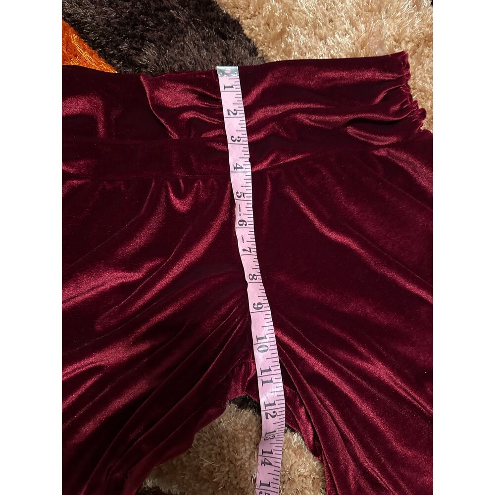 Tasha Polizzi Collection Maroon Velvet Ginny Pant Small - Picture 4 of 7